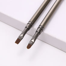 Load image into Gallery viewer, Nail Art Liner French Stripe Brush Soft Nail Art Metal Penholder Gel Brushes Painting Drawing Manicure Pen Tools
