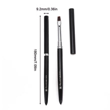 Load image into Gallery viewer, Nail Art Liner French Stripe Brush Soft Nail Art Metal Penholder Gel Brushes Painting Drawing Manicure Pen Tools
