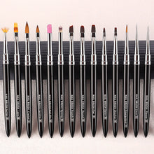 Load image into Gallery viewer, Nail Art Liner French Stripe Brush Soft Nail Art Metal Penholder Gel Brushes Painting Drawing Manicure Pen Tools
