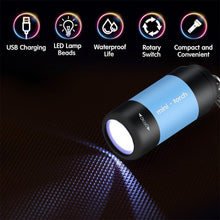 Load image into Gallery viewer, Mini USB Rechargeable Flashlight Keychain Small Flashlight LED Strong Outdoor Camping Waterproof Gift Flashlight
