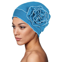 Load image into Gallery viewer, Flower Hat Elegant and Charming Ladies' Large Flower Headscarf Hat Elastic Chemotherapy Hat
