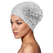 Load image into Gallery viewer, Flower Hat Elegant and Charming Ladies' Large Flower Headscarf Hat Elastic Chemotherapy Hat
