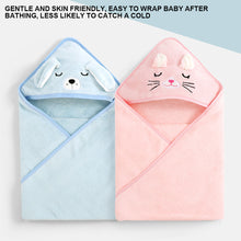 Load image into Gallery viewer, Toddler Bathrobe Infant Bath Towel Boy Girl Blankets Swaddle With Hood Cartoon Coral Fleece Towel Blanket Newborn Kids Bedding
