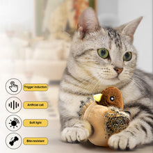 Load image into Gallery viewer, Interactive Cat Toys Flying Bird Cat Toy Flapping Wings Sparrow Toys Vivid Chirping Simulation Bird Interactive Cat Toy
