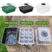 Load image into Gallery viewer, 6/12 Holes Seedlings Trays Seed Starter Tray Adjustable Ventilation Humidity Seedlings Germination Tray For Seeds Growing Starting

