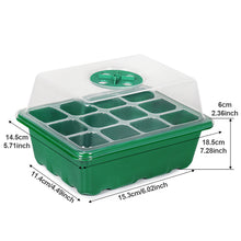 Load image into Gallery viewer, 6/12 Holes Seedlings Trays Seed Starter Tray Adjustable Ventilation Humidity Seedlings Germination Tray For Seeds Growing Starting
