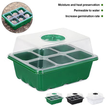 Load image into Gallery viewer, 6/12 Holes Seedlings Trays Seed Starter Tray Adjustable Ventilation Humidity Seedlings Germination Tray For Seeds Growing Starting
