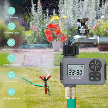 Load image into Gallery viewer, Automatic Water Timer Intelligent Irrigation Watering System Sprinkler Timer Garden Programmer Equipment IPX7 LCD Display
