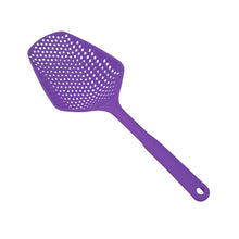Load image into Gallery viewer, 1Pcs Scoop Colander Kitchen Strainer Scoop Food Drain Shovel Nylon Slotted Skimmer with Handle for Kitchen Cooking Baking Drain
