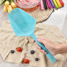 Load image into Gallery viewer, 1Pcs Scoop Colander Kitchen Strainer Scoop Food Drain Shovel Nylon Slotted Skimmer with Handle for Kitchen Cooking Baking Drain
