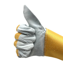 Load image into Gallery viewer, 1Pair Safety Work Gloves Builder Leather Gloves Gardening Gloves Light-Duty Mechanic Welding Gloves Cowhide Leather for Men Women
