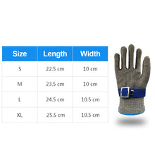 Load image into Gallery viewer, 1Pc Wear-resistant Stainless Steel Metal Gardening Tools Mesh Butcher Mittens Safety Cut Proof Protection Gloves Stab Resistant Gloves
