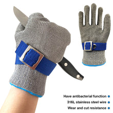 Load image into Gallery viewer, 1Pc Wear-resistant Stainless Steel Metal Gardening Tools Mesh Butcher Mittens Safety Cut Proof Protection Gloves Stab Resistant Gloves
