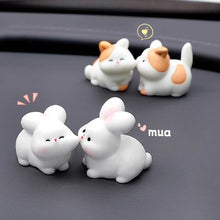 Load image into Gallery viewer, 2Pcs Car Accessories Cute Cartoon Kiss Face Friendly Animals Ornament Auto Interior Dashboard for Girls Gifts Drop

