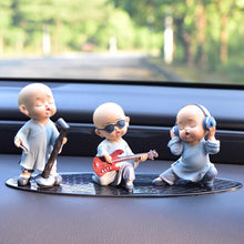 Load image into Gallery viewer, Car Ornaments Buddhist Small Monk Auto Dashboard Turning Racing Model Deco Car individuality Center Console Decoration

