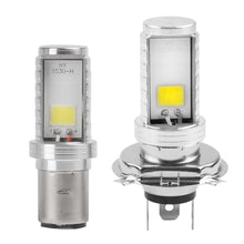 Load image into Gallery viewer, Motorcycle LED Headlight H4 H6 BA20D COB Headlight Led Motorcycle Scooter Light Super Bright Light lamp Moto DRL Lights
