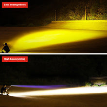 Load image into Gallery viewer, H6 BA20D Motorcycle LED Headlight 3570 Chips High Low Beam Scooter Motorbike H4 HS1 Headlamp Yellow White Fog Lights
