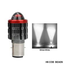 Load image into Gallery viewer, H6 BA20D Motorcycle LED Headlight 3570 Chips High Low Beam Scooter Motorbike H4 HS1 Headlamp Yellow White Fog Lights
