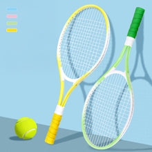 Load image into Gallery viewer, 21" Children's Macaron Tennis Racquet Iron Alloy Material Wear-Resistant Durable Beginner Tennis Trainer
