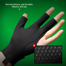 Load image into Gallery viewer, 1PC Quick-Release Three-Finger Billiard Gloves With Non-Slip Mat Mesh Fabric Splicing Design Breathable Snooker Training Gloves
