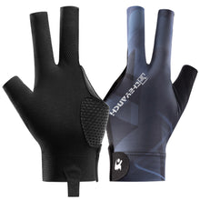 Load image into Gallery viewer, 1PC Quick-Release Three-Finger Billiard Gloves With Non-Slip Mat Mesh Fabric Splicing Design Breathable Snooker Training Gloves
