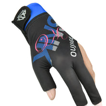 Load image into Gallery viewer, 1PC Professional Three-Finger Printed Billiard Gloves With Non-Slip Mat Self-Adhesive Cloth Fixed Breathable Snooker Match Training Gloves
