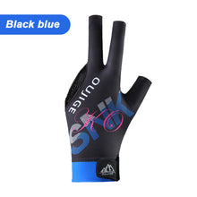 Load image into Gallery viewer, 1PC Professional Three-Finger Printed Billiard Gloves With Non-Slip Mat Self-Adhesive Cloth Fixed Breathable Snooker Match Training Gloves
