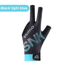 Load image into Gallery viewer, 1PC Professional Three-Finger Printed Billiard Gloves With Non-Slip Mat Self-Adhesive Cloth Fixed Breathable Snooker Match Training Gloves
