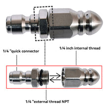 Load image into Gallery viewer, 2Pcs 3/8'' or 1/4" Pressure Washer Adapter Kit 14mm 12mm 11.8mm Female Male Swivel to Quick Connect Release Set Nozzles
