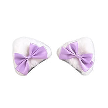 Load image into Gallery viewer, 2Pcs Car Soft Plush Motorcycle Helmet Decoration Little Cats Ears with Bow For Electric Bike Motocross Full Face Off Road Helmet Sticker
