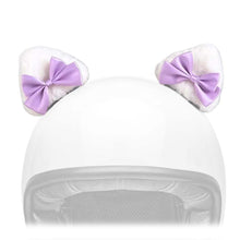 Load image into Gallery viewer, 2Pcs Car Soft Plush Motorcycle Helmet Decoration Little Cats Ears with Bow For Electric Bike Motocross Full Face Off Road Helmet Sticker
