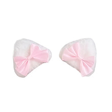 Load image into Gallery viewer, 2Pcs Car Soft Plush Motorcycle Helmet Decoration Little Cats Ears with Bow For Electric Bike Motocross Full Face Off Road Helmet Sticker
