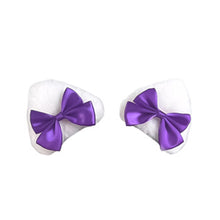 Load image into Gallery viewer, 2Pcs Car Soft Plush Motorcycle Helmet Decoration Little Cats Ears with Bow For Electric Bike Motocross Full Face Off Road Helmet Sticker
