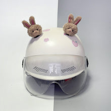Load image into Gallery viewer, 2Pcs Motorcycle Helmet Decoration Bear Rabbit Doll Sticker Helmet Decor for Motorbike Bicycle Headwear Accessories
