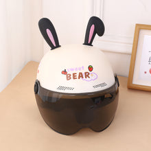 Load image into Gallery viewer, 2Pcs Motorcycle Helmet Long Rabbit's Ears Motocross Electric Bike Helmet and Car Steering Wheel Decroation Accessories
