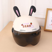 Load image into Gallery viewer, 2Pcs Motorcycle Helmet Long Rabbit's Ears Motocross Electric Bike Helmet and Car Steering Wheel Decroation Accessories
