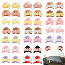 Load image into Gallery viewer, 2Pcs Cute Motorcycle Helmet Bear‘s ’Ears with Bow Motocross Electric Bike Helmet and Car Steering Wheel Decroation Accessories Driving Styling
