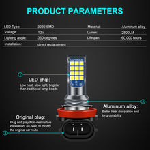 Load image into Gallery viewer, Car Headlight Mini H7 11 H8 LED Bulb Double Color Head Lamp Wireless LED Chips 3030 Fog Bulb 6000K White DC12V
