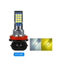 Load image into Gallery viewer, Car Headlight Mini H7 11 H8 LED Bulb Double Color Head Lamp Wireless LED Chips 3030 Fog Bulb 6000K White DC12V
