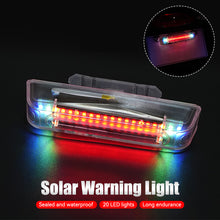 Load image into Gallery viewer, Solar Power Car Warning 20LED Flashing Light Night Ride Tail Light Anti-rear Strobe Light for Motorcycle Electric Vehicle Bicycle
