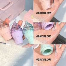 Load image into Gallery viewer, 3 Colors Moisturizing Hydrating Solid Lip Gloss Long-lasting Non-sticky Anti-cracking Ice Cream Shape Lipstick Lip Care
