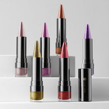 Load image into Gallery viewer, 6 Colors Pointy Shiny Lipstick Facial Multi-purpose Non-sticky Long-lasting Matte Pearl Lipstick Lip Liner Eyeshadow Eyeliner
