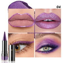 Load image into Gallery viewer, 6 Colors Pointy Shiny Lipstick Facial Multi-purpose Non-sticky Long-lasting Matte Pearl Lipstick Lip Liner Eyeshadow Eyeliner
