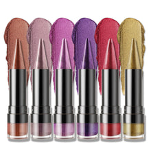 Load image into Gallery viewer, 6 Colors Pointy Shiny Lipstick Facial Multi-purpose Non-sticky Long-lasting Matte Pearl Lipstick Lip Liner Eyeshadow Eyeliner
