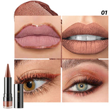 Load image into Gallery viewer, 6 Colors Pointy Shiny Lipstick Facial Multi-purpose Non-sticky Long-lasting Matte Pearl Lipstick Lip Liner Eyeshadow Eyeliner
