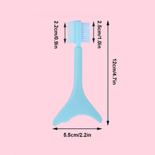 Load image into Gallery viewer, Double-headed Multifunctional Silicone Eye Makeup Aid Mascara Brush Eyeliner Eyeshadow Lipstick Baffle Washable Portable Beauty Tool
