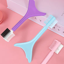 Load image into Gallery viewer, Double-headed Multifunctional Silicone Eye Makeup Aid Mascara Brush Eyeliner Eyeshadow Lipstick Baffle Washable Portable Beauty Tool
