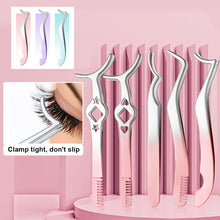Load image into Gallery viewer, Stainless Steel Gradient False Eyelash Tweezer Portable Convenient False Eyelash Auxiliary Tweezers Beauty Makeup Tool
