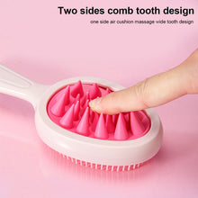 Load image into Gallery viewer, Double-sided Double-tooth Handle Shampoo Brush Scalp Massage Clean Shampoo Comb Portable Wet Dry Dual-use Shampoo Brush

