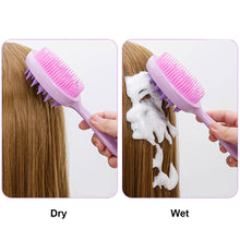 Load image into Gallery viewer, Double-sided Double-tooth Handle Shampoo Brush Scalp Massage Clean Shampoo Comb Portable Wet Dry Dual-use Shampoo Brush
